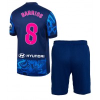 Maglia Calcio Atletico Madrid Pablo Barrios #8 Terza Divisa Bambino 2024-25 Manica Corta (+ pantaloncini)